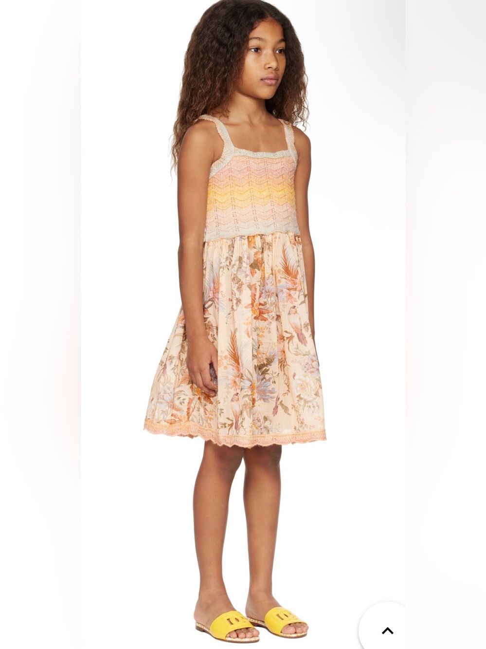 New! Zimmermann Tallow Floral Crochet Knit Dress Peach & Yellow 🌼 12y NWT! - Picture 5 of 15